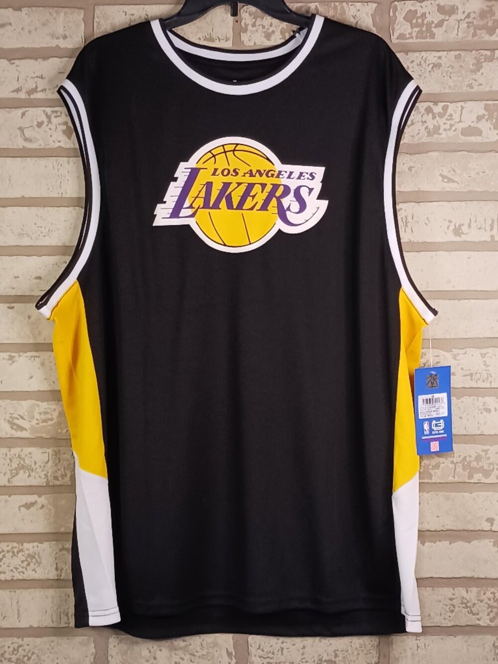 Ultra Game L.A. Lakers Mens 2XL Jersey Black Mirror Muscle Shirt Sleeveless NBA